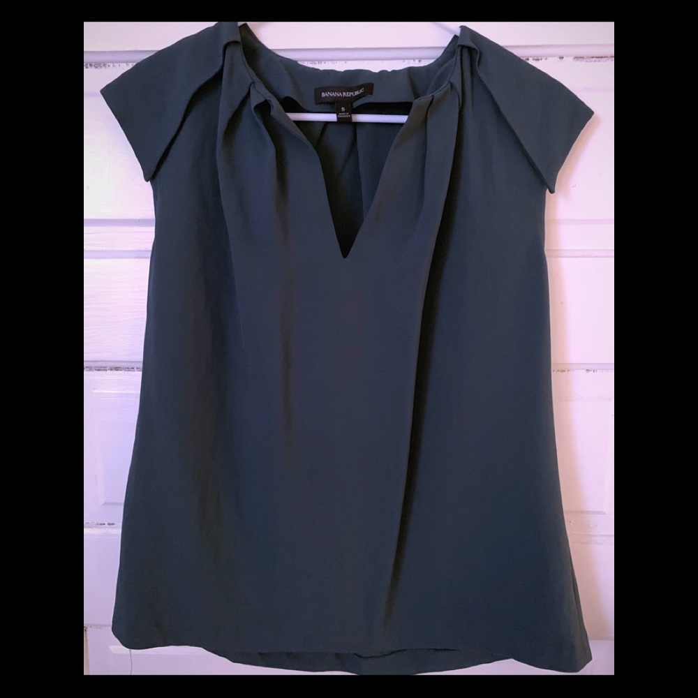 Olive Green Banana Republic Dress Top